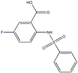 5-fluoro-2-[(phenylsulfonyl)amino]benzoic acid 结构式