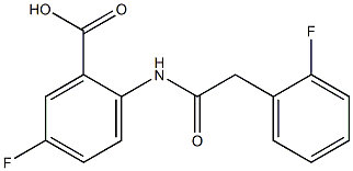 5-fluoro-2-[2-(2-fluorophenyl)acetamido]benzoic acid 结构式