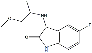 5-fluoro-3-[(1-methoxypropan-2-yl)amino]-2,3-dihydro-1H-indol-2-one 结构式