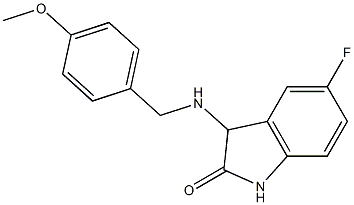 5-fluoro-3-{[(4-methoxyphenyl)methyl]amino}-2,3-dihydro-1H-indol-2-one 结构式