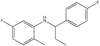 5-fluoro-N-[1-(4-fluorophenyl)propyl]-2-methylaniline 结构式