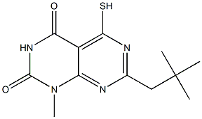 5-mercapto-1-methyl-7-neopentylpyrimido[4,5-d]pyrimidine-2,4(1H,3H)-dione 结构式