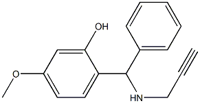 5-methoxy-2-[phenyl(prop-2-yn-1-ylamino)methyl]phenol 结构式