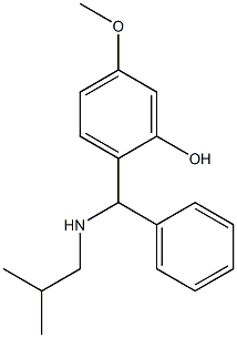 5-methoxy-2-{[(2-methylpropyl)amino](phenyl)methyl}phenol 结构式