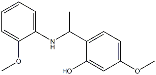 5-methoxy-2-{1-[(2-methoxyphenyl)amino]ethyl}phenol 结构式