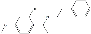 5-methoxy-2-{1-[(2-phenylethyl)amino]ethyl}phenol 结构式