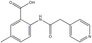 5-methyl-2-[(pyridin-4-ylacetyl)amino]benzoic acid 结构式