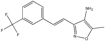 5-methyl-3-{(E)-2-[3-(trifluoromethyl)phenyl]vinyl}isoxazol-4-amine 结构式