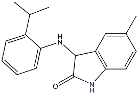 5-methyl-3-{[2-(propan-2-yl)phenyl]amino}-2,3-dihydro-1H-indol-2-one 结构式