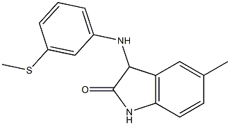 5-methyl-3-{[3-(methylsulfanyl)phenyl]amino}-2,3-dihydro-1H-indol-2-one 结构式