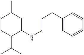 5-methyl-N-(3-phenylpropyl)-2-(propan-2-yl)cyclohexan-1-amine 结构式