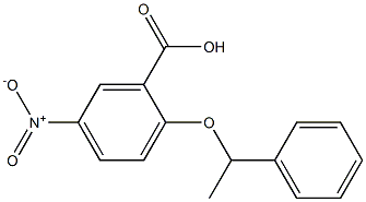 5-nitro-2-(1-phenylethoxy)benzoic acid 结构式