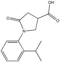 5-oxo-1-[2-(propan-2-yl)phenyl]pyrrolidine-3-carboxylic acid 结构式