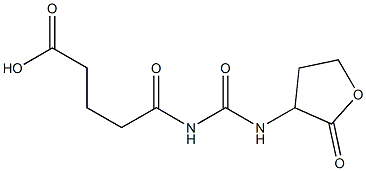 5-oxo-5-{[(2-oxooxolan-3-yl)carbamoyl]amino}pentanoic acid 结构式