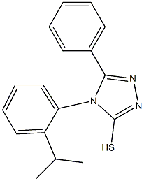 5-phenyl-4-[2-(propan-2-yl)phenyl]-4H-1,2,4-triazole-3-thiol 结构式