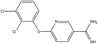 6-(2,3-dichlorophenoxy)pyridine-3-carboximidamide 结构式
