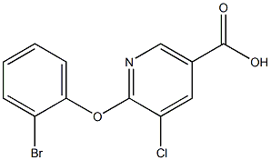 6-(2-bromophenoxy)-5-chloronicotinic acid 结构式