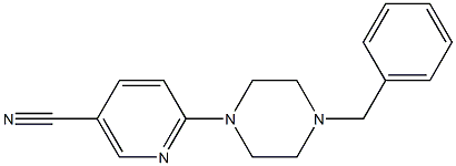 6-(4-benzylpiperazin-1-yl)nicotinonitrile 结构式