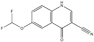 6-(difluoromethoxy)-4-oxo-1,4-dihydroquinoline-3-carbonitrile 结构式