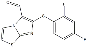 6-[(2,4-difluorophenyl)thio]imidazo[2,1-b][1,3]thiazole-5-carbaldehyde 结构式