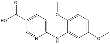 6-[(2,5-dimethoxyphenyl)amino]pyridine-3-carboxylic acid 结构式