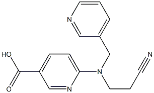 6-[(2-cyanoethyl)(pyridin-3-ylmethyl)amino]pyridine-3-carboxylic acid 结构式