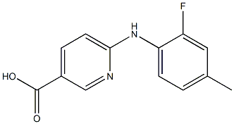 6-[(2-fluoro-4-methylphenyl)amino]pyridine-3-carboxylic acid 结构式