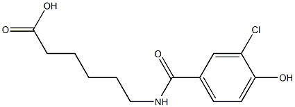 6-[(3-chloro-4-hydroxyphenyl)formamido]hexanoic acid 结构式