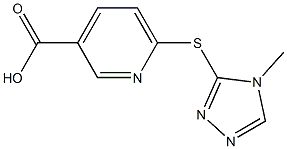 6-[(4-methyl-4H-1,2,4-triazol-3-yl)sulfanyl]pyridine-3-carboxylic acid 结构式