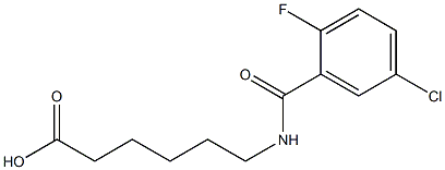 6-[(5-chloro-2-fluorophenyl)formamido]hexanoic acid 结构式