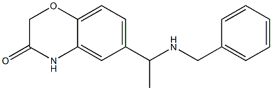 6-[1-(benzylamino)ethyl]-3,4-dihydro-2H-1,4-benzoxazin-3-one 结构式