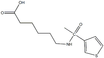 6-[1-(thiophen-3-yl)acetamido]hexanoic acid 结构式