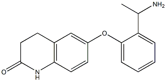 6-[2-(1-aminoethyl)phenoxy]-1,2,3,4-tetrahydroquinolin-2-one 结构式