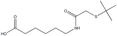 6-[2-(tert-butylsulfanyl)acetamido]hexanoic acid 结构式