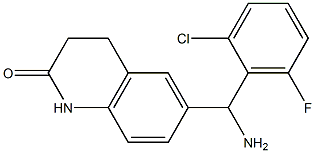 6-[amino(2-chloro-6-fluorophenyl)methyl]-1,2,3,4-tetrahydroquinolin-2-one 结构式