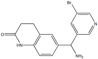 6-[amino(5-bromopyridin-3-yl)methyl]-1,2,3,4-tetrahydroquinolin-2-one 结构式