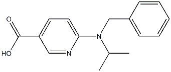 6-[benzyl(propan-2-yl)amino]pyridine-3-carboxylic acid 结构式