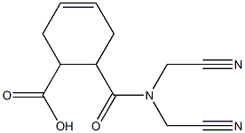 6-[bis(cyanomethyl)carbamoyl]cyclohex-3-ene-1-carboxylic acid 结构式