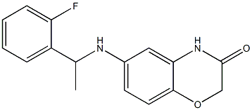 6-{[1-(2-fluorophenyl)ethyl]amino}-3,4-dihydro-2H-1,4-benzoxazin-3-one 结构式