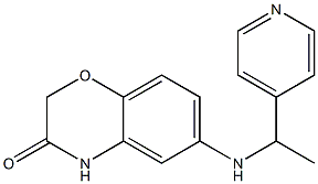 6-{[1-(pyridin-4-yl)ethyl]amino}-3,4-dihydro-2H-1,4-benzoxazin-3-one 结构式