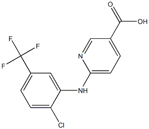 6-{[2-chloro-5-(trifluoromethyl)phenyl]amino}pyridine-3-carboxylic acid 结构式