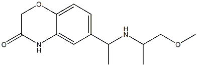 6-{1-[(1-methoxypropan-2-yl)amino]ethyl}-3,4-dihydro-2H-1,4-benzoxazin-3-one 结构式