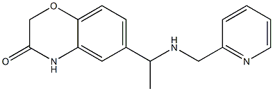 6-{1-[(pyridin-2-ylmethyl)amino]ethyl}-3,4-dihydro-2H-1,4-benzoxazin-3-one 结构式