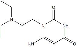 6-amino-1-[2-(diethylamino)ethyl]-1,2,3,4-tetrahydropyrimidine-2,4-dione 结构式