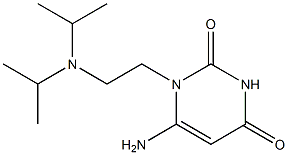 6-amino-1-{2-[bis(propan-2-yl)amino]ethyl}-1,2,3,4-tetrahydropyrimidine-2,4-dione 结构式