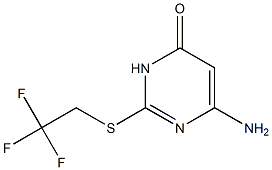 6-amino-2-[(2,2,2-trifluoroethyl)sulfanyl]-3,4-dihydropyrimidin-4-one 结构式