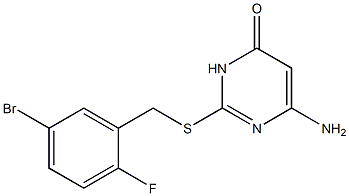 6-amino-2-{[(5-bromo-2-fluorophenyl)methyl]sulfanyl}-3,4-dihydropyrimidin-4-one 结构式