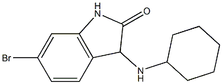 6-bromo-3-(cyclohexylamino)-2,3-dihydro-1H-indol-2-one 结构式