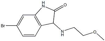 6-bromo-3-[(2-methoxyethyl)amino]-2,3-dihydro-1H-indol-2-one 结构式