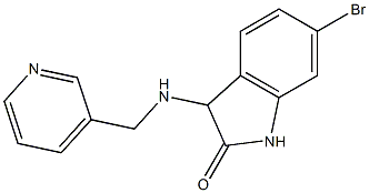 6-bromo-3-[(pyridin-3-ylmethyl)amino]-2,3-dihydro-1H-indol-2-one 结构式